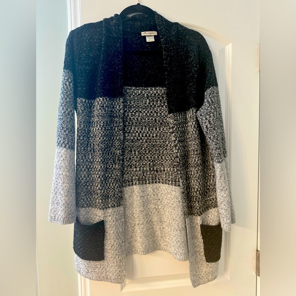 Oversized color block cardigan